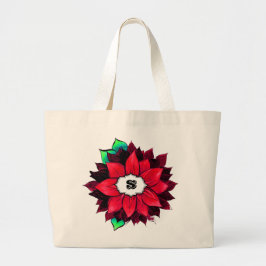 Bolsa Tote Grande Design VERMELHO CLÁSSICO da POINSÉTIA