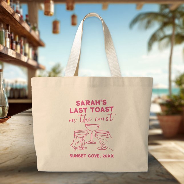 Bolsa Tote Grande Despedida de Solteira Personalizada Último Brinde  (Criador carregado)