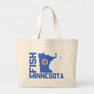 Bolsa Tote Grande Destaque do Estado de Fish Minnesota