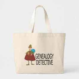 Bolsa Tote Grande Detetive da árvore genealógica