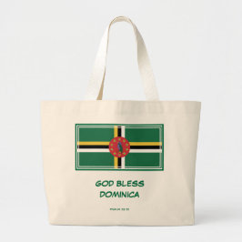 Bolsa Tote Grande DEUS ABENÇOE DOMINICA | Patriótico | Bandeira Domi