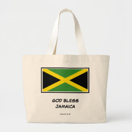 Bolsa Tote Grande DEUS ABENÇOE JAMAICA | Patriótico | Bandeira jamai
