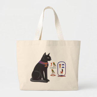 Bolsa Tote Grande Deusa Bastet do gato egípcio