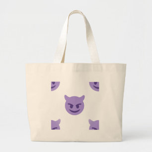 Bolsa Tote Grande devil emoji