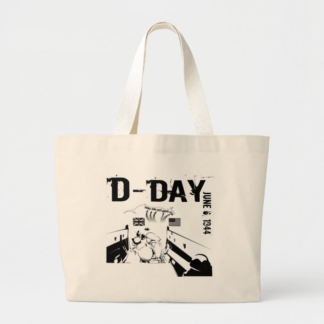 Bolsa Tote Grande DIA D 6 de junho de 1944 (Frente)