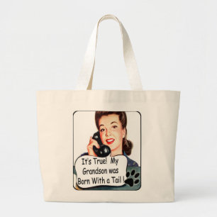 Bolsa Tote Grande Dia das mães atual para o cão GrandMoms