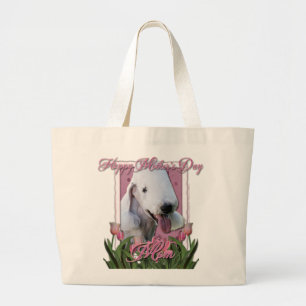 Bolsa Tote Grande Dia das mães - tulipas cor-de-rosa - Bedlington