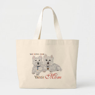 Bolsa Tote Grande Dia das Mães West Highland Terriers