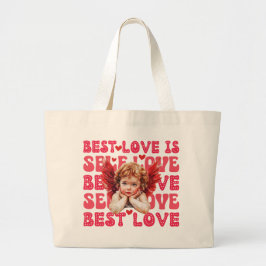Bolsa Tote Grande Dia de os namorados Cupido Bonito Autoamor