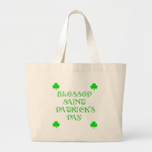 Bolsa Tote Grande Dia de São Patrício Abençoado (3)
