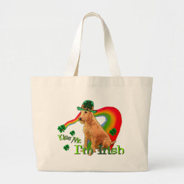 Bolsa Tote Grande Dia de São Patrício Terrier irlandês
