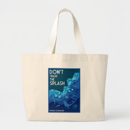 Bolsa Tote Grande Dia Mundial do Oceano