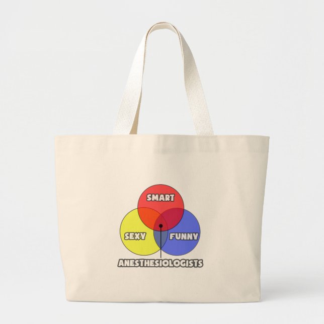 Bolsa Tote Grande Diagrama Venn.. Anestesiologistas (Frente)