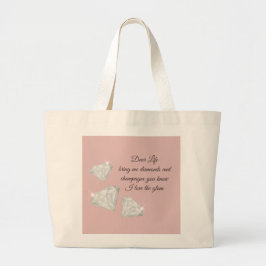 Bolsa Tote Grande Diamonds & Champagne Quote – Dear Life Edition