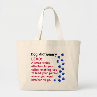 Bolsa Tote Grande Dicionário de cão líder