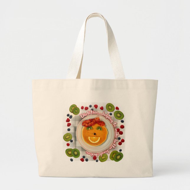 BOLSA TOTE GRANDE DIETISTA DA CARA DA PANQUECA (Frente)