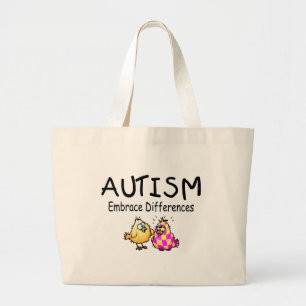 Bolsa Tote Grande Diferenças do abraço (2 pintinhos)