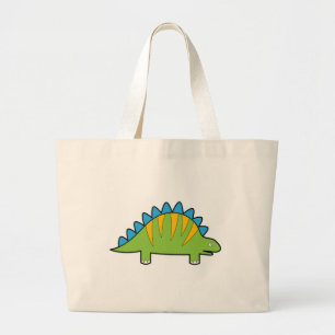 Bolsa Tote Grande Dino colorido de desenho animado