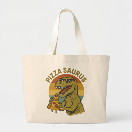 Bolsa Tote Grande Dino da Pizza legal no Estilo Retroativo