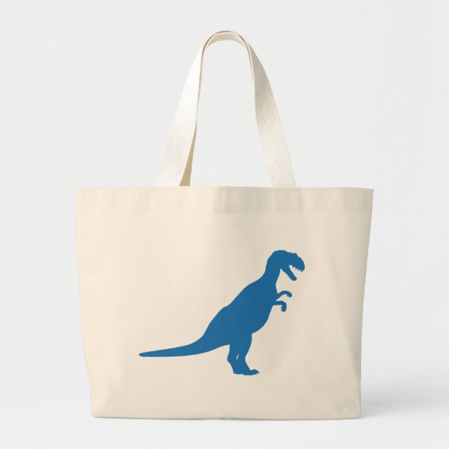 Bolsa Tote Grande Dinossauro Azul (Frente)