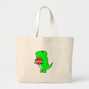 Bolsa Tote Grande Dinossauro Dia de os namorados