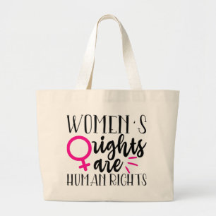 Bolsa Tote Grande Direitos das mulheres são direitos humanos