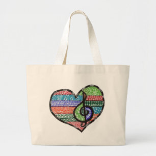 Bolsa Tote Grande Disquete de Limpeza de Coração Muscular Personal