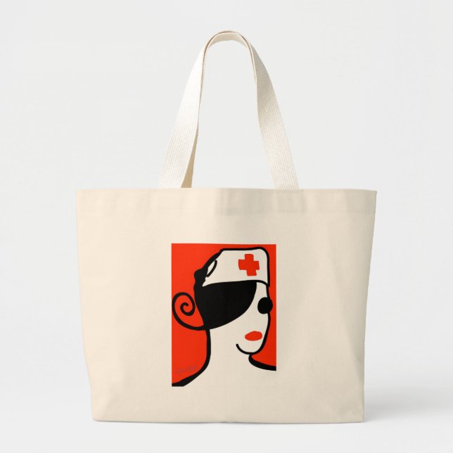Bolsa Tote Grande Diva da enfermeira (Frente)