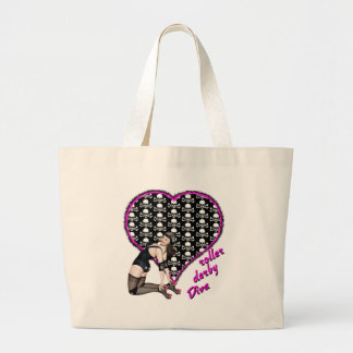 Bolsa Tote Grande diva de derby do rolo
