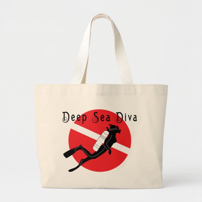 Bolsa Tote Grande Diva do mar profundo (Frente)