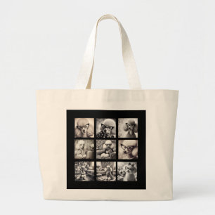 Bolsa Tote Grande Diversão 9 Fotos de Colagem de Imagens