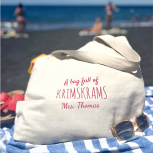 Bolsa Tote Grande Diversão do humor, citação de vida rosa jumbo toss