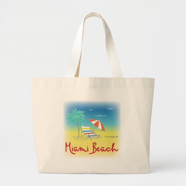 Bolsa Tote Grande Divertimento Miami Beach, FL (Frente)