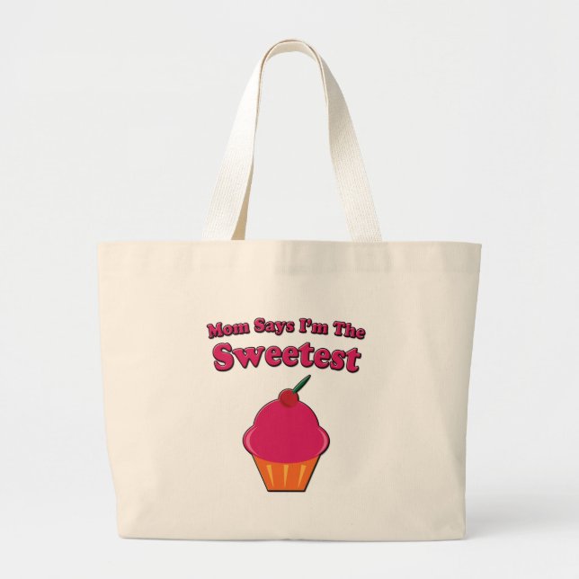 Bolsa Tote Grande Dizer Bolo Mais Doce (Frente)