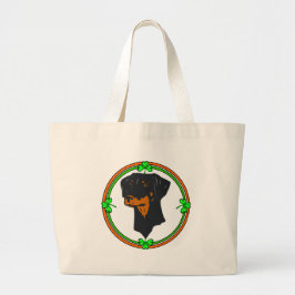 Bolsa Tote Grande Doberman Pinscher St Patricks