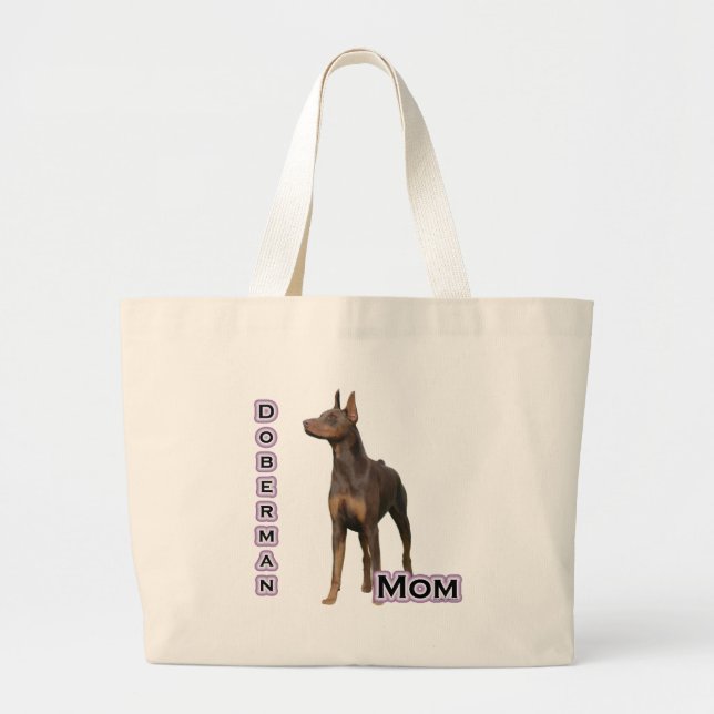 Bolsa Tote Grande Doberman(rust) Mãe 4 (Frente)