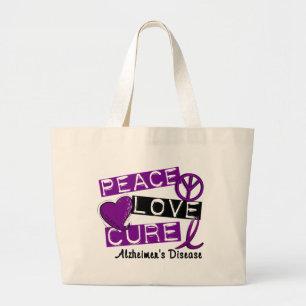 BOLSA TOTE GRANDE DOENÇA DE ALZHEIMER DA CURA DO AMOR DA PAZ