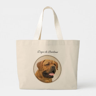 Bolsa Tote Grande Dogue de Bordeaux Pintura Original Pet Dog