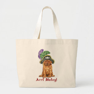 Bolsa Tote Grande Dogue de Bordeaux Pirate Large Tote Bag