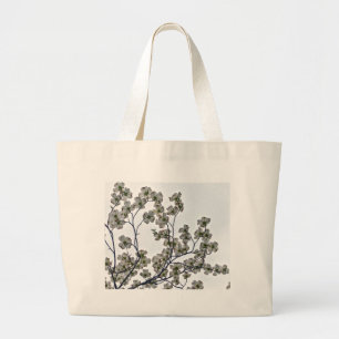 Bolsa Tote Grande Dogwood Flor Branco