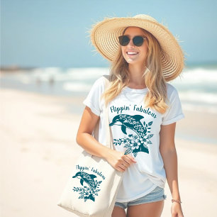 Bolsa Tote Grande Dolphin-Flippin' Fabulous-Pescador Core-
