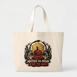 Bolsa Tote Grande Domine a Mente Acabe a Guerra Dhammapada