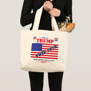 Bolsa Tote Grande Donald Trump 2020 - Jumbo Tote Bag