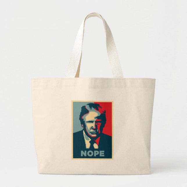 Bolsa Tote Grande donald trump nope (Frente)