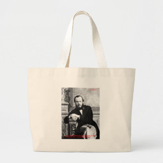 Bolsa Tote Grande Dostoevsky "Deus Pretendeu" Citação de Amor Presen