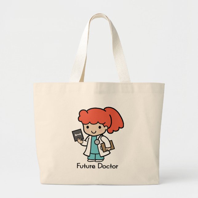 Bolsa Tote Grande Doutor futuro - menina (Frente)