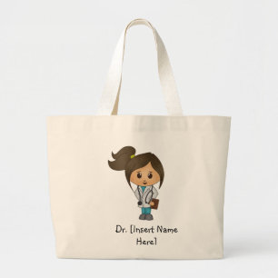 Bolsa Tote Grande Doutor triguenho fêmea bonito personalizado sacol