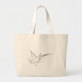 Bolsa Tote Grande Dove Caligráfica Penwork Vitoriana