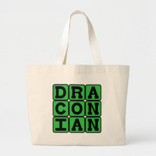 Bolsa Tote Grande Draconiano, Excessivamente Duro e Severo