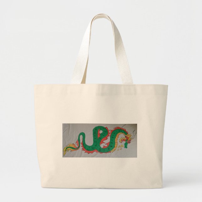 Bolsa Tote Grande Dragão Chinês (Frente)